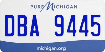 MI license plate DBA9445
