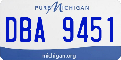 MI license plate DBA9451