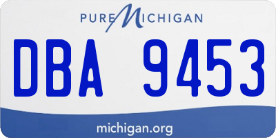 MI license plate DBA9453