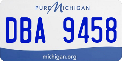 MI license plate DBA9458
