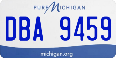 MI license plate DBA9459