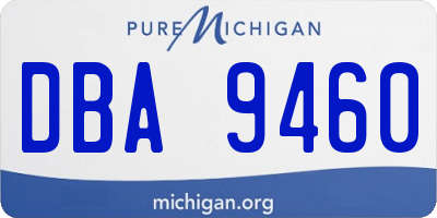 MI license plate DBA9460