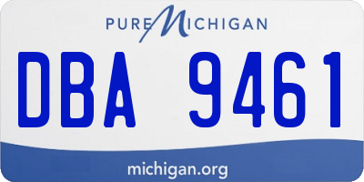 MI license plate DBA9461