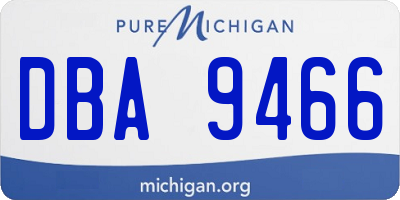 MI license plate DBA9466