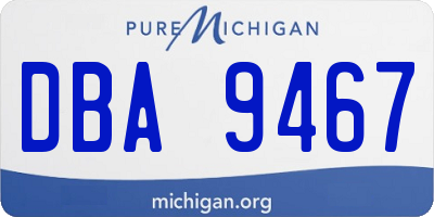 MI license plate DBA9467