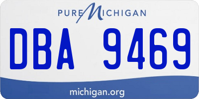 MI license plate DBA9469