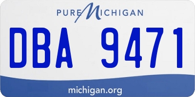 MI license plate DBA9471