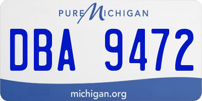 MI license plate DBA9472