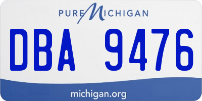 MI license plate DBA9476