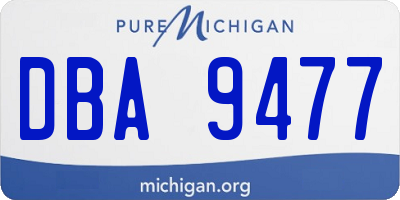 MI license plate DBA9477