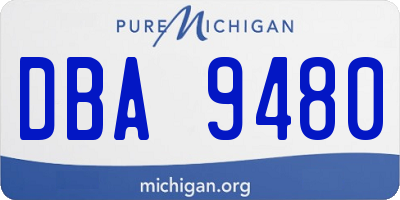 MI license plate DBA9480