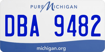 MI license plate DBA9482