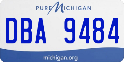 MI license plate DBA9484