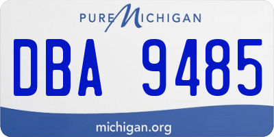 MI license plate DBA9485