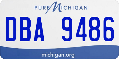 MI license plate DBA9486