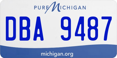 MI license plate DBA9487