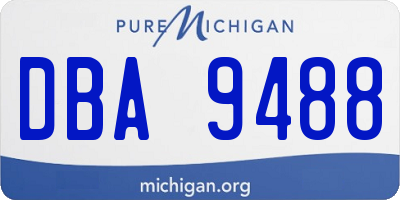 MI license plate DBA9488