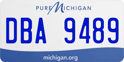 MI license plate DBA9489