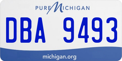 MI license plate DBA9493