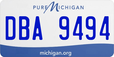 MI license plate DBA9494