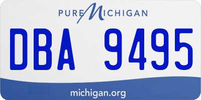 MI license plate DBA9495