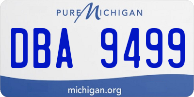 MI license plate DBA9499