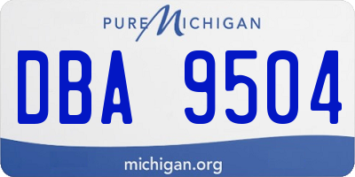 MI license plate DBA9504