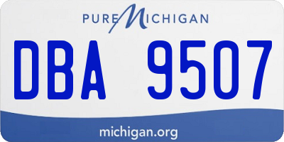 MI license plate DBA9507