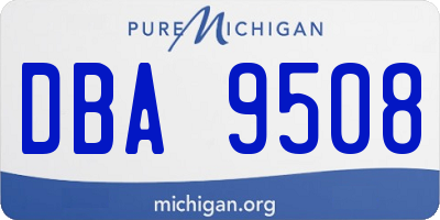 MI license plate DBA9508