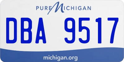 MI license plate DBA9517