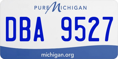 MI license plate DBA9527