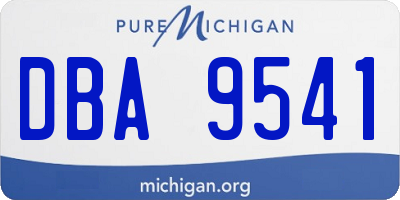 MI license plate DBA9541