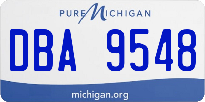 MI license plate DBA9548