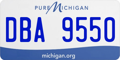 MI license plate DBA9550
