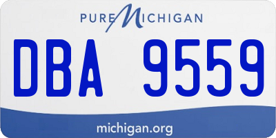 MI license plate DBA9559