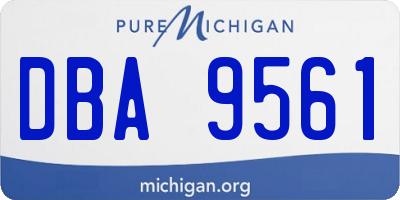 MI license plate DBA9561