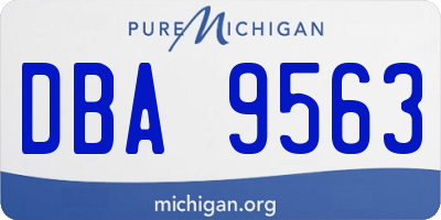 MI license plate DBA9563