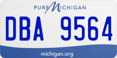 MI license plate DBA9564