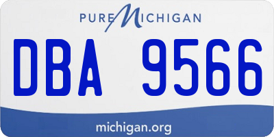 MI license plate DBA9566