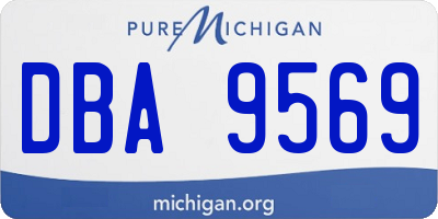 MI license plate DBA9569