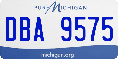 MI license plate DBA9575