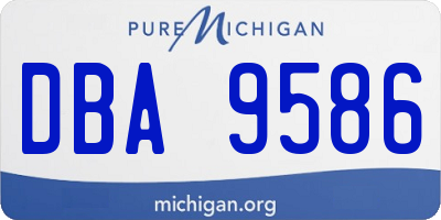 MI license plate DBA9586