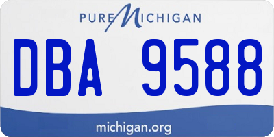 MI license plate DBA9588