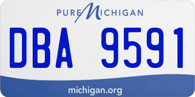 MI license plate DBA9591