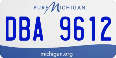 MI license plate DBA9612
