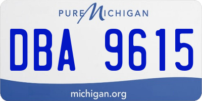 MI license plate DBA9615