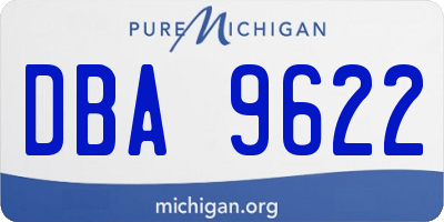 MI license plate DBA9622