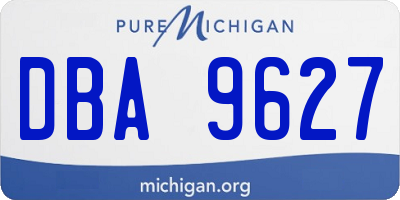 MI license plate DBA9627