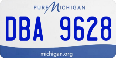MI license plate DBA9628