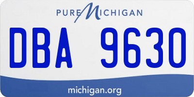 MI license plate DBA9630